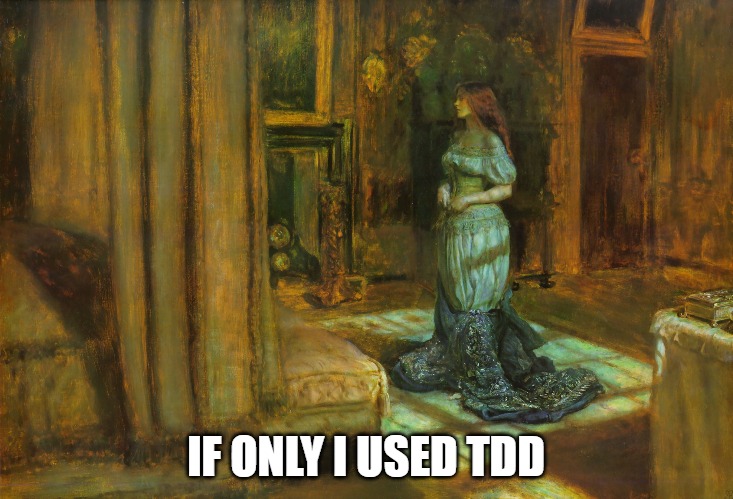 meme; painting of woman; If only I used TDD